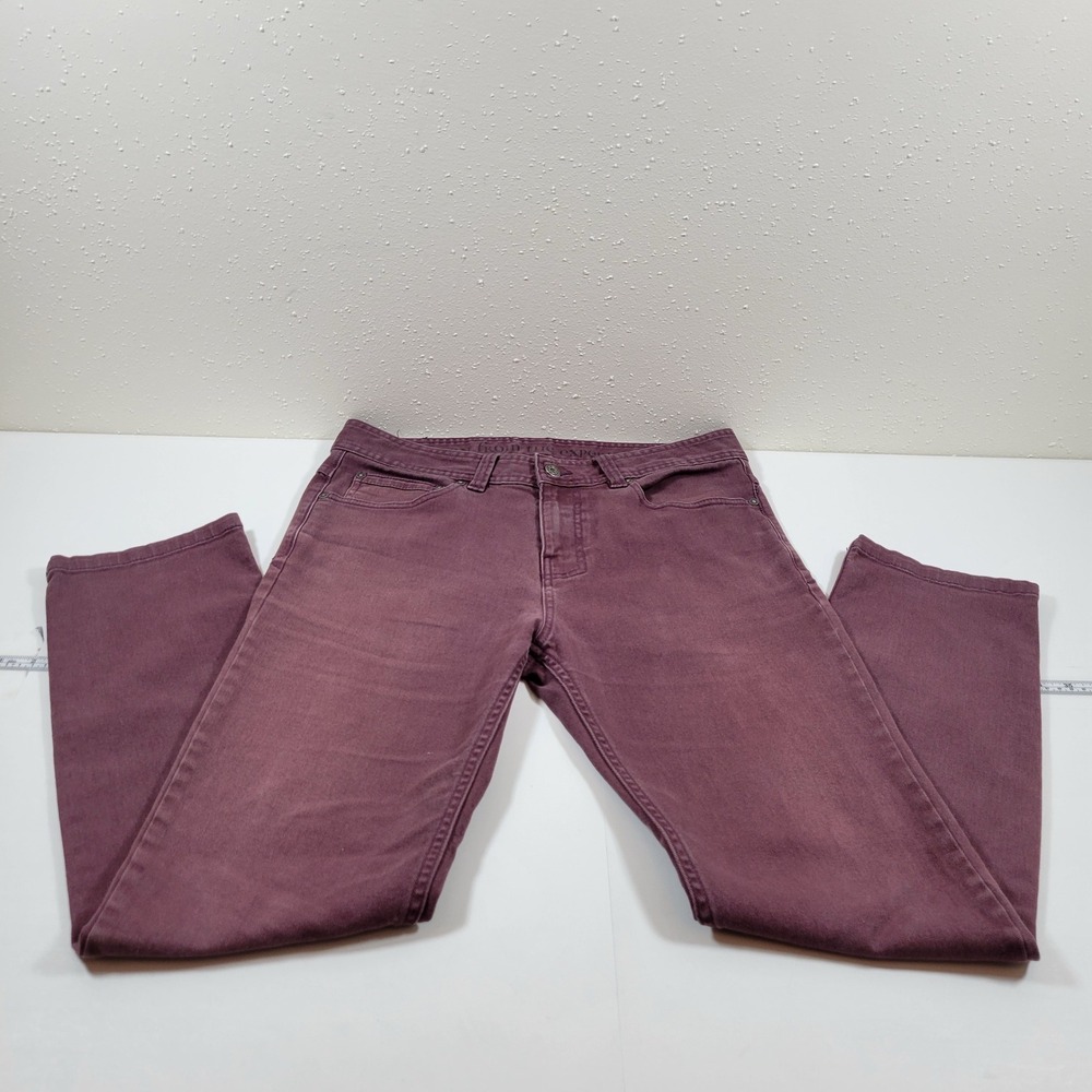 PrAna Straight Leg Pants Womens 31 Plum Purple Excellent Stretch Cotton 5-Pocket